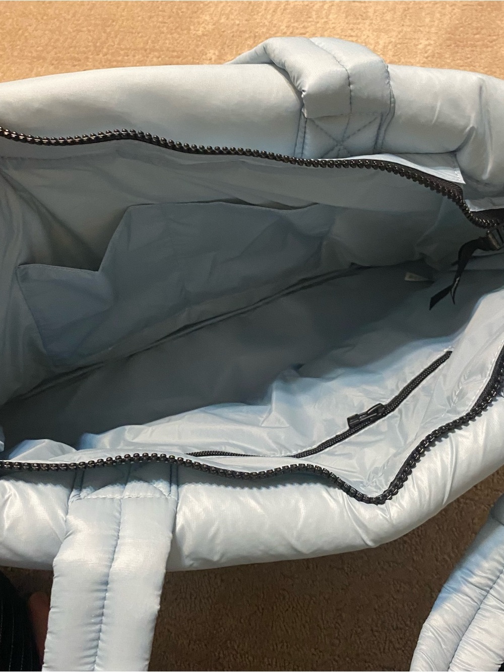 New {Sephora | Beauty Insider} Light Blue Quilted Tote Bag - Picture 10 of 14